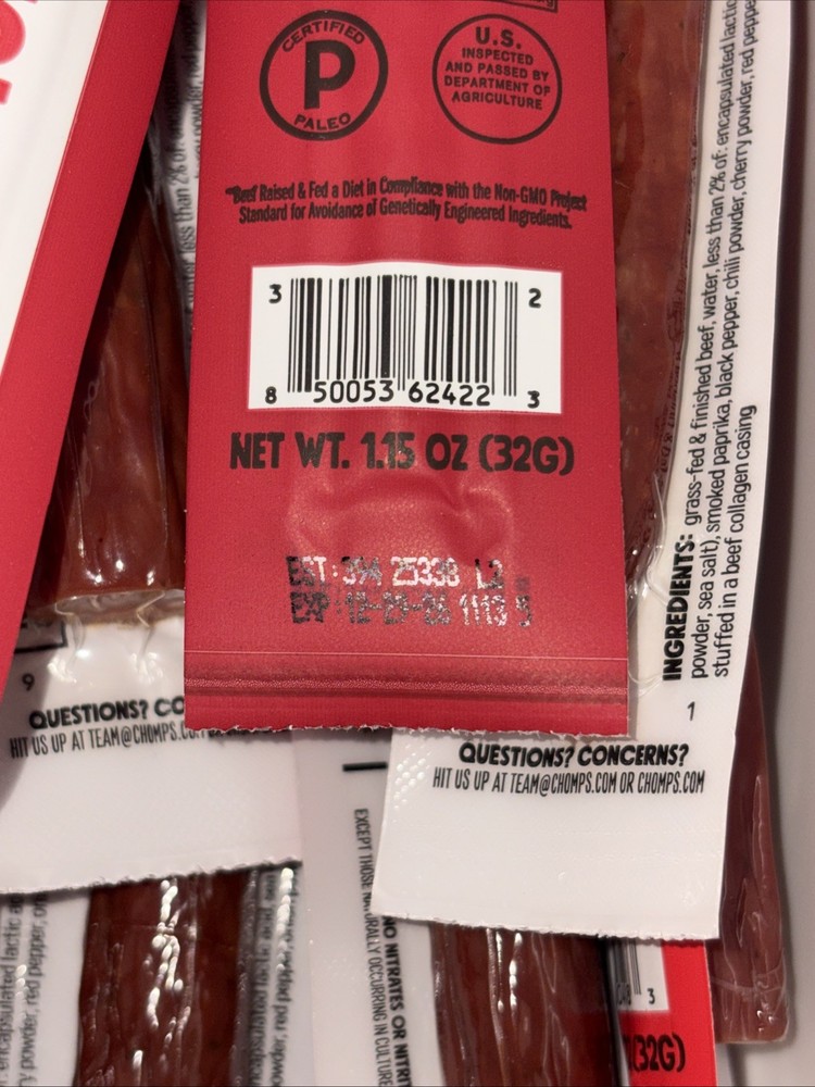 Chomps Barbecue Bundle 15 Beef Sticks