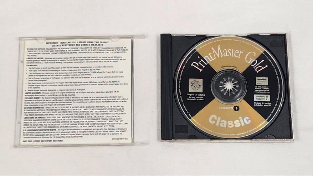 Mindscape Print Master Gold Classic Edition 3.0 Version PC CD-ROM