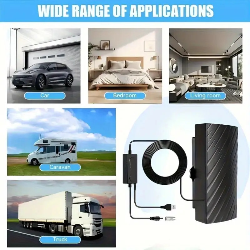 5600 Miles Digital TV Antenna 1080P 4K Waterproof HDTV Amplified Outdoor Indoor