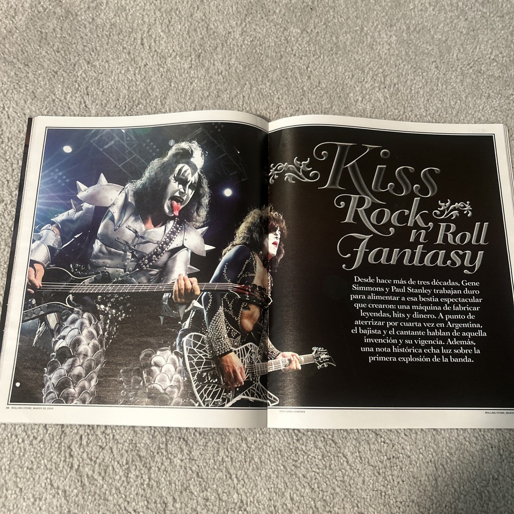 KISS ARGENTINA ROLLING STONE MAGAZINE MARCH 2009 GENE SIMMONS PAUL STANLEY
