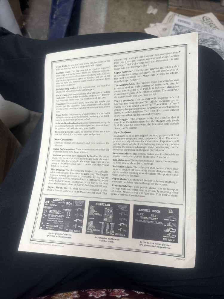 Atari GAUNTLET 2 PLAYER TIPS Arcade Video Game flyer- original