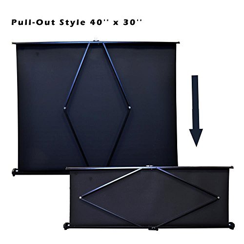 Pyle PRJTP53 40'' x 30'' Mobile Pull-Out Style Portable Projector Screen