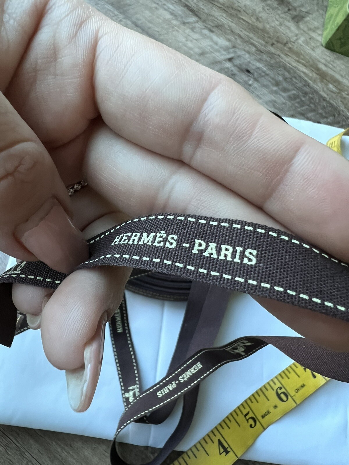 Hermes ribbon sold by the bundle 3 yards (108in) cut by one piece only