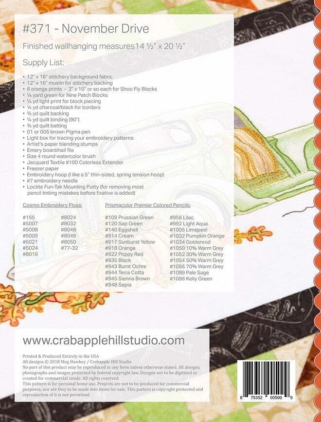 Memory Lane - November Drive Pattern by Crabapple Hill Studio-Pre~owned