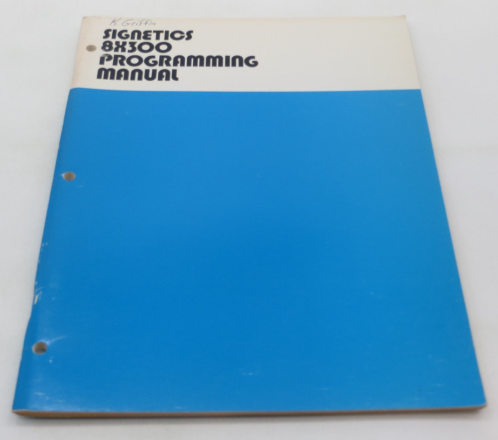 Signetics 8X300 Programming Manual 1978 vintage technology reference