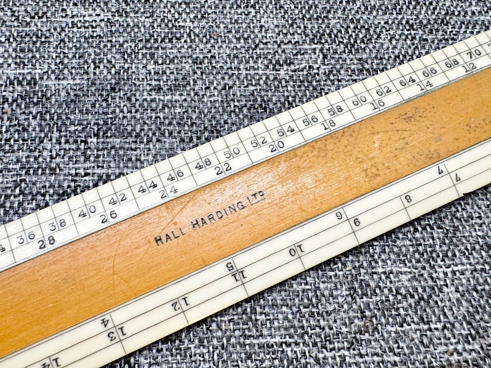 VINTAGE HALL HARDING LTD ENGINEER SCALE RULE ENGINE DIVIDED 30CM RED CASE