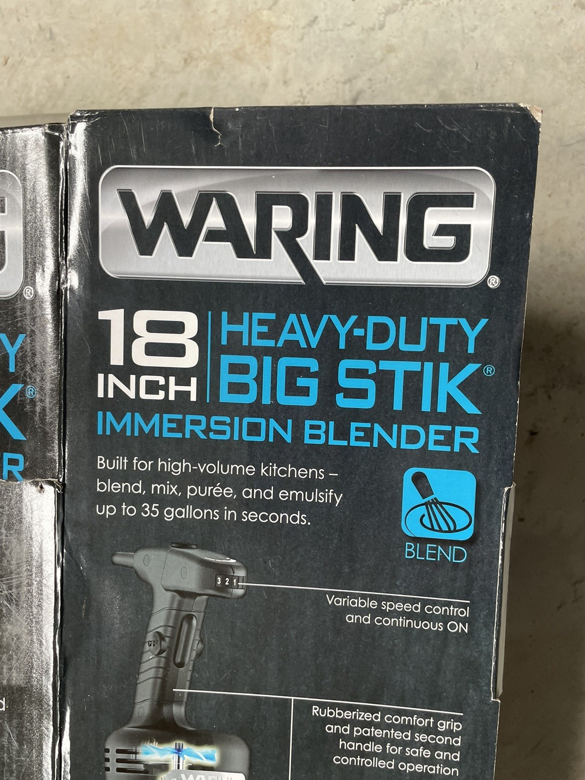 Waring | Big Stik Heavy Duty Immersion Blender | 18” Shaft | 35-gal | WSB65