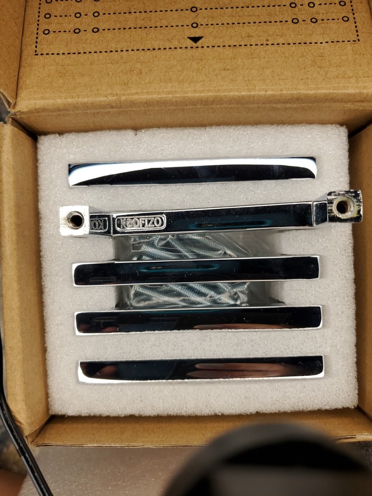 Koofizo Cabinet Bar Pull Chrome Solid Handle 3" Screw Spacing 10 PACK Open Box