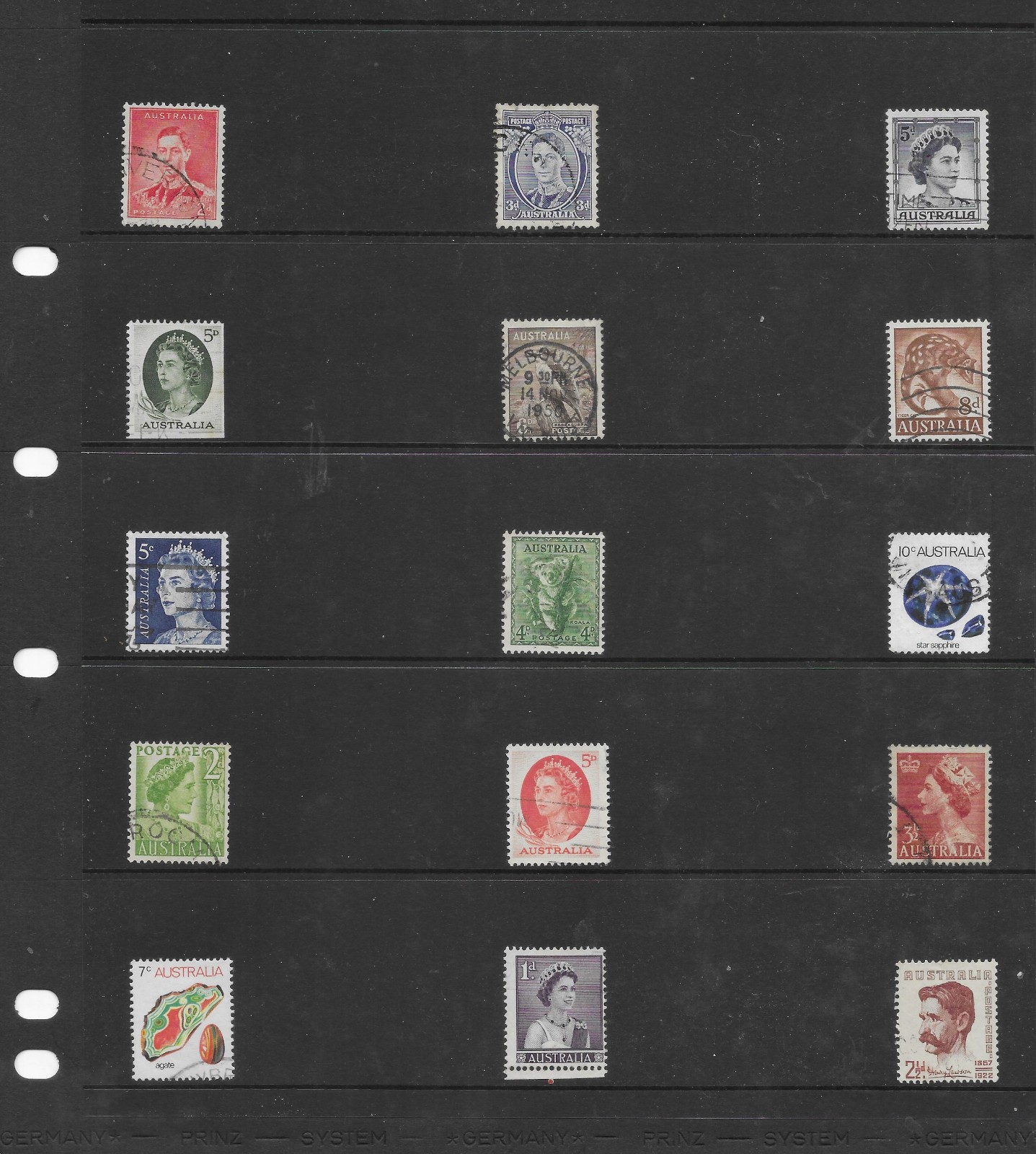 Australia 15 sheets used stamps (sheets not included)