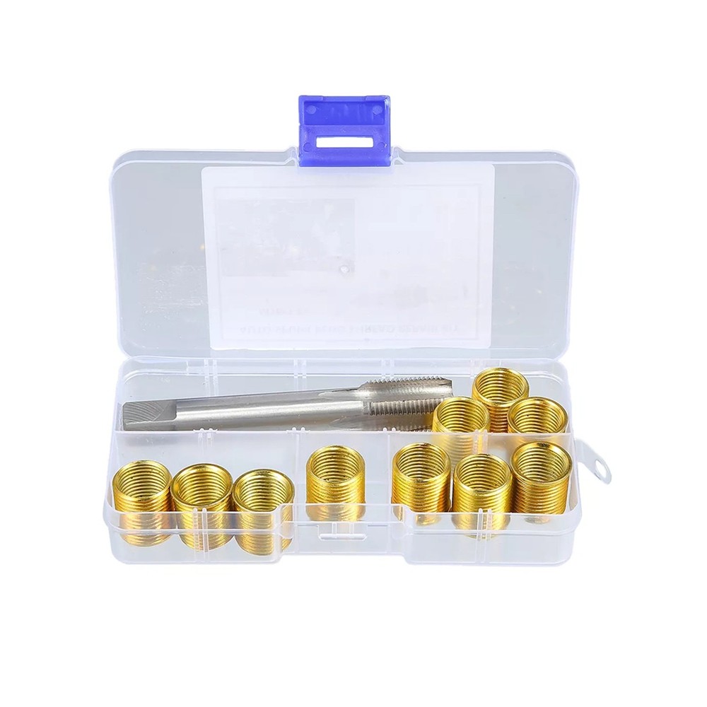 11PCS Universal Spark Plug Thread Repair Tools Kit with M14x1.25 Insert with Box