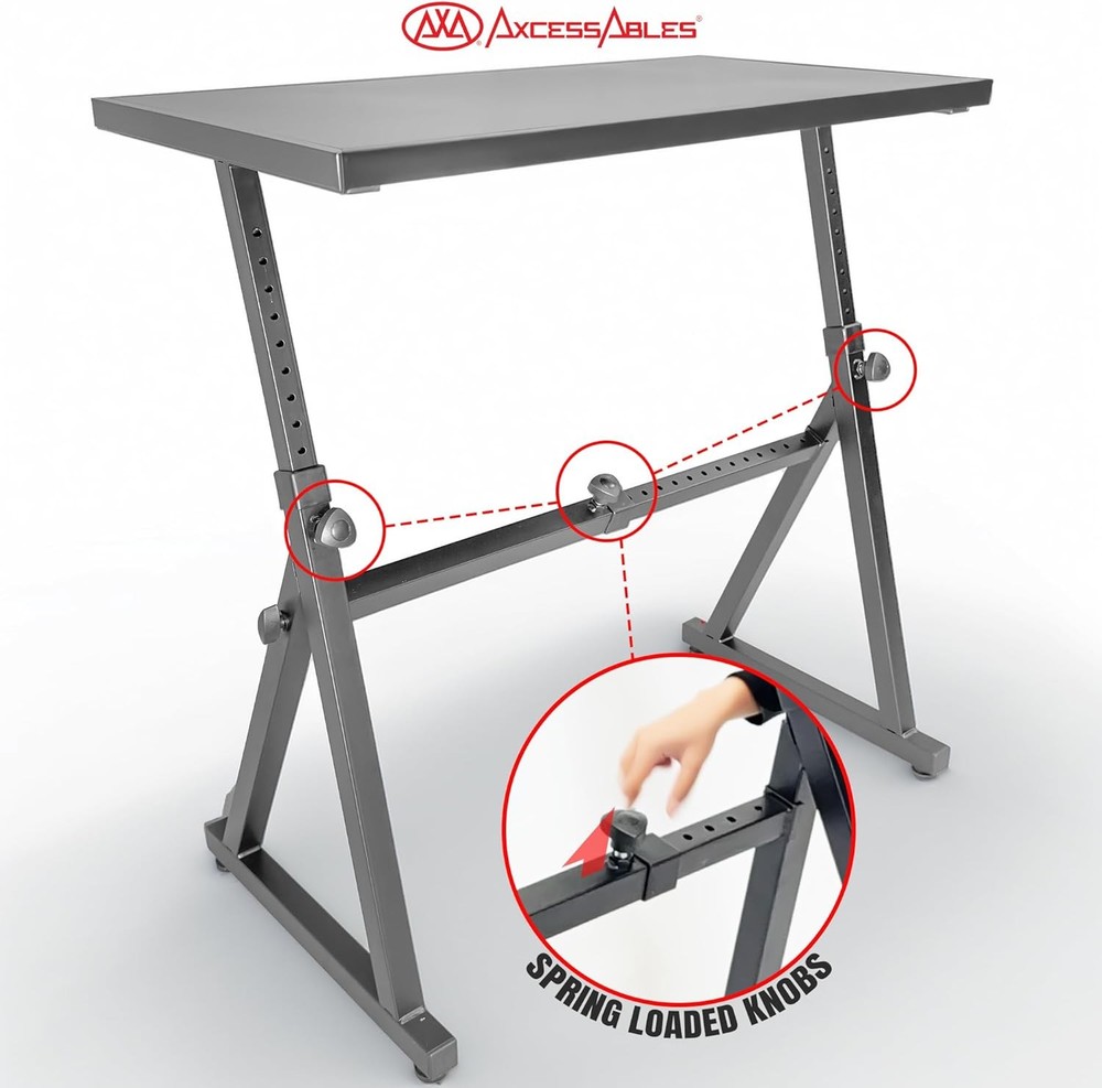 AxcessAbles KBS-FTT Adjustable Portable Keyboard Stand with Flat Tabletop