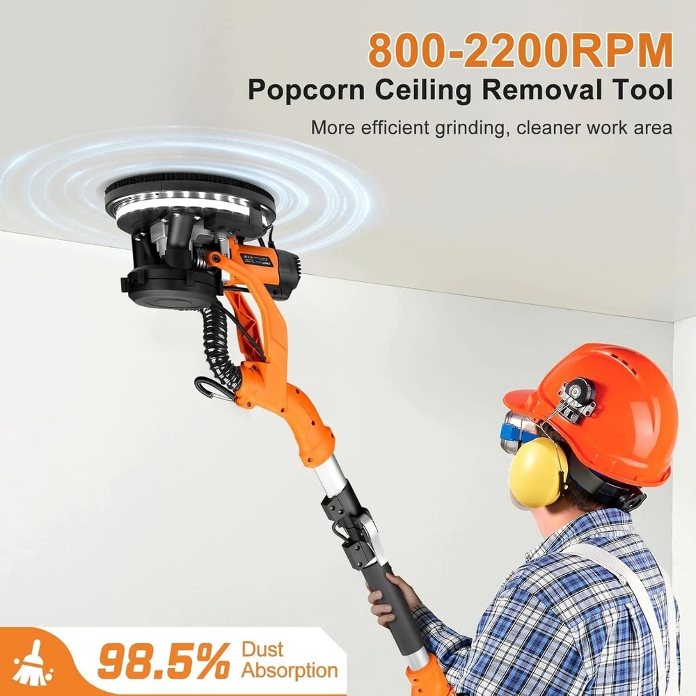 Drywall Sander, 1000W Popcorn Ceiling Removal Tool, Automatic Drywall Sander