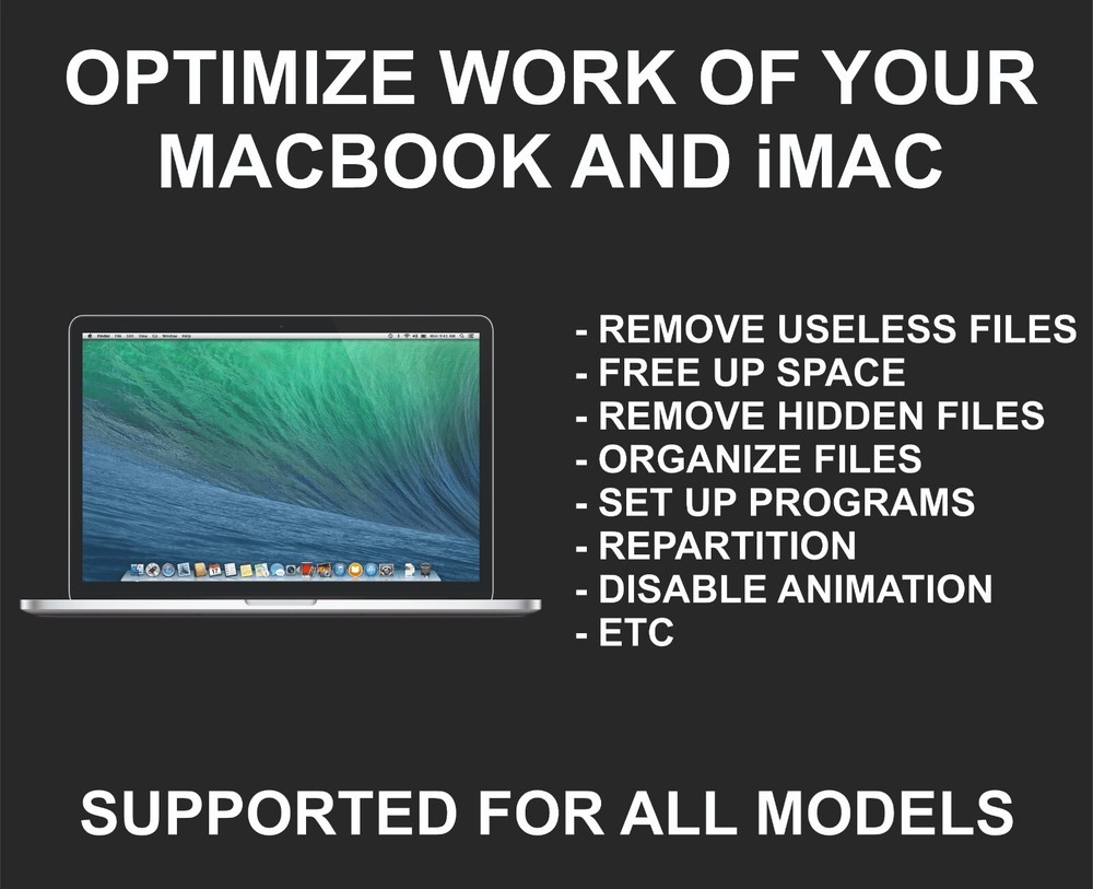 Optimize Work Of Your Macbook, Boost Speed, Remove Useless, Hidden Files