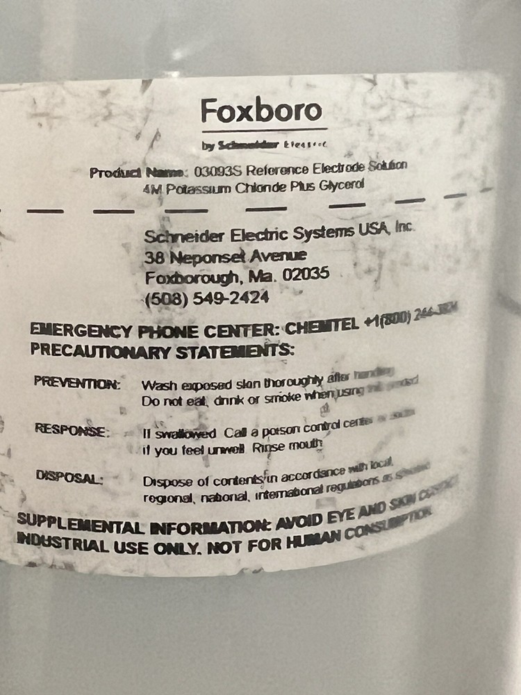 Foxboro pH Reference Electrode Solution 10 Piece Kit for 871 PH Probe New Sealed