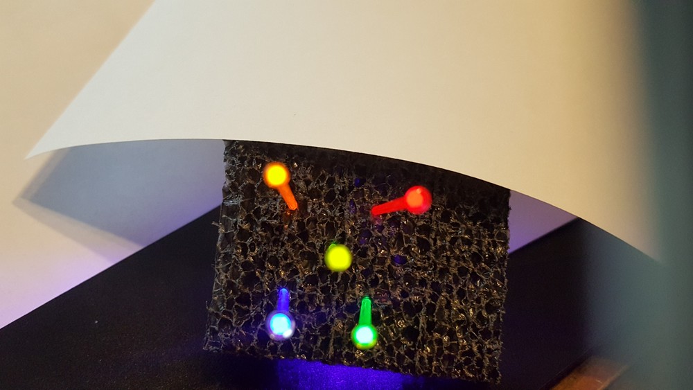 Fluorescent inserts MuzzleLoader Defender Poly 2 x2" BullsEye FIBEROPTIC 2mm