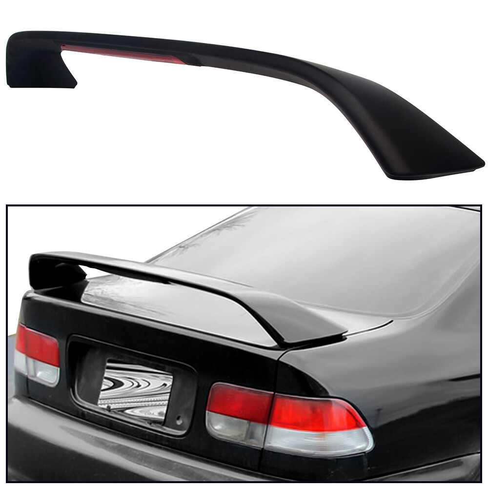 FOR HONDA CIVIC 4DR 2DR EK EJ Si 96-2000 TRUNK SPOILER WING W/ LED BRAKE LIGHT