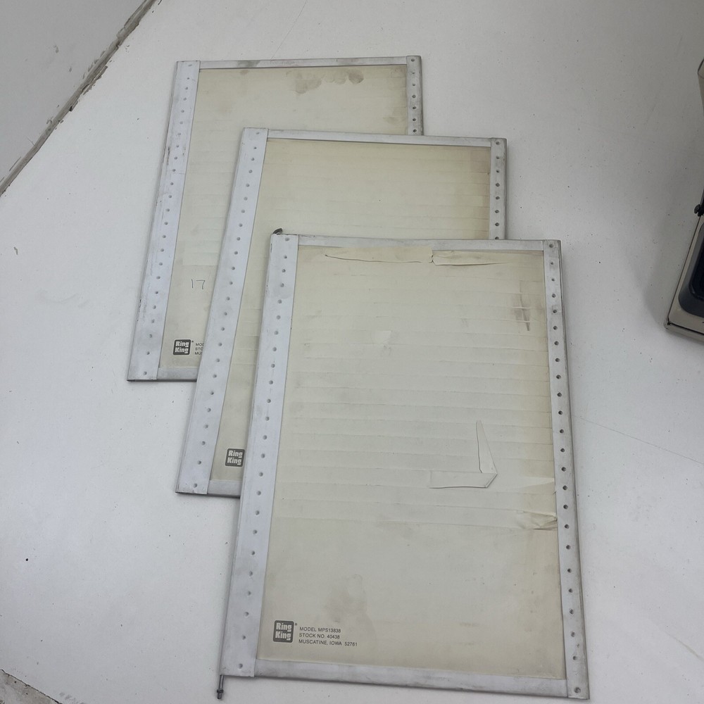Microfiche Microfilm Ring King Binder Organizer Pages 3 Pack