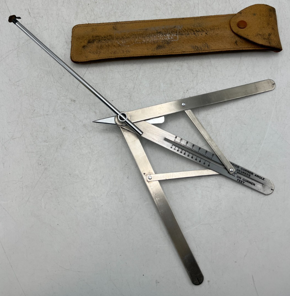 Dillon Bisector Corner Angle Tool by Suttle Equipment Co w/ Case