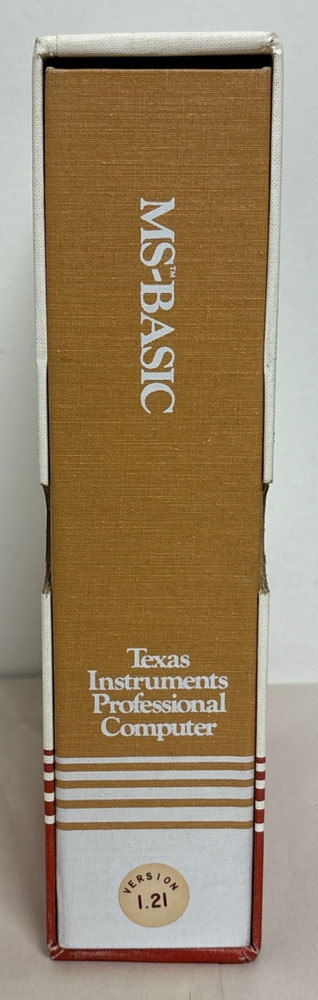 MS-BASIC Ver 1.21 Texas Instruments Software & Manual VTG 1983 Microsoft 5.25"