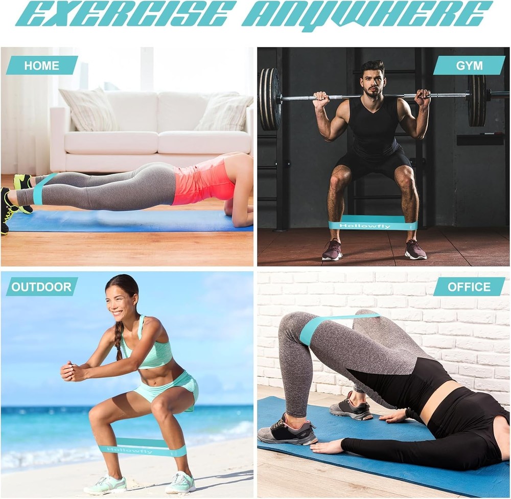 12 Pcs Latex Resistance Loop Exercise Bands for Booty Workout Stretch Exercise B