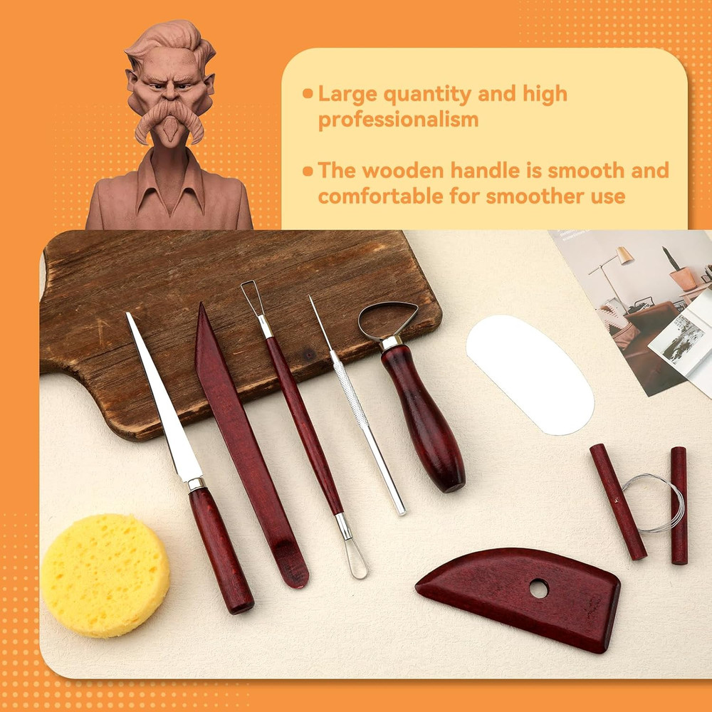 Pottery Tools Kit, Clay Tools Set, Ceramic Tool Kit, Pottery Tools and Supplies