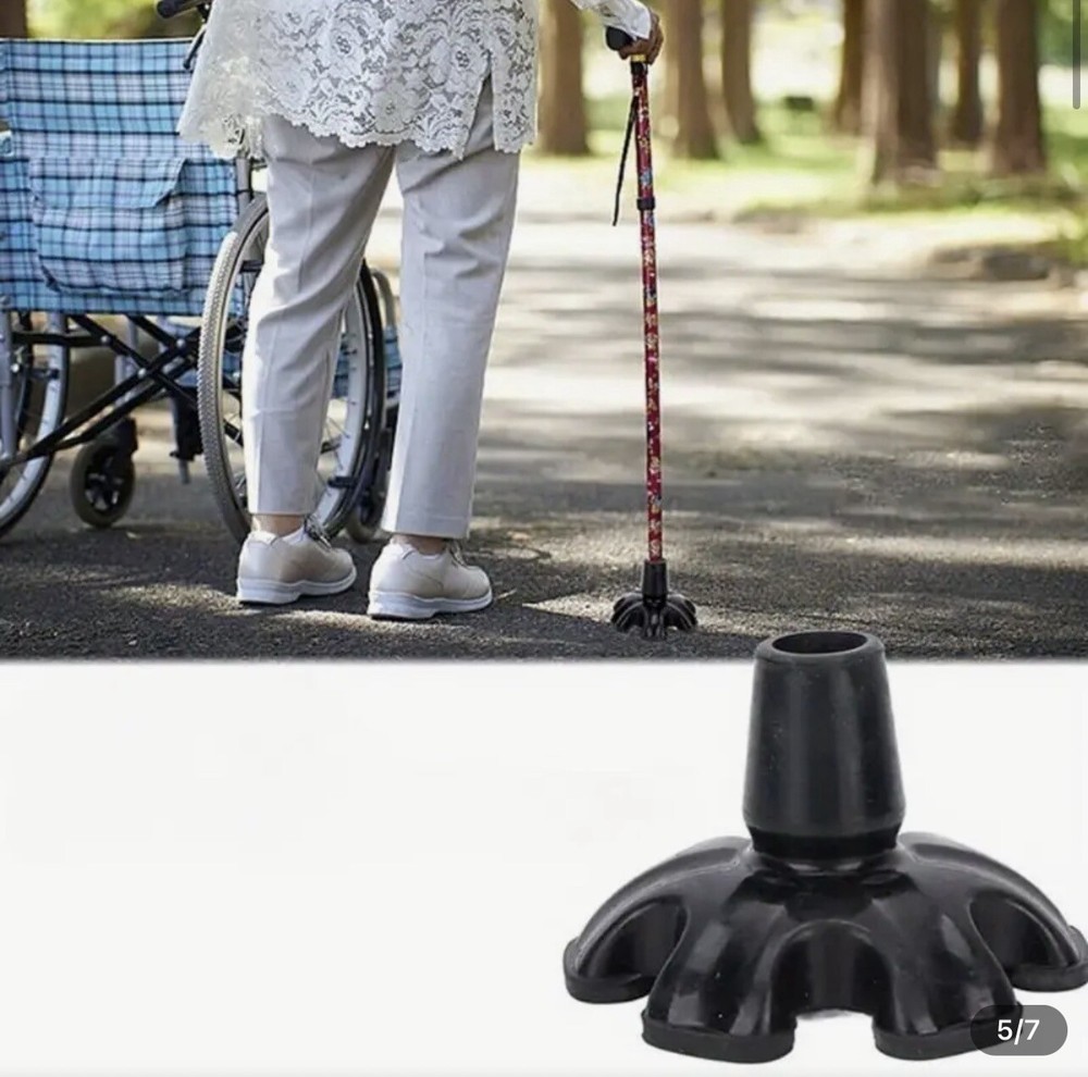 Hexagonal Cane Self-Standing Tip-Rubber Replacement Foot Pad for Walking Cane !!