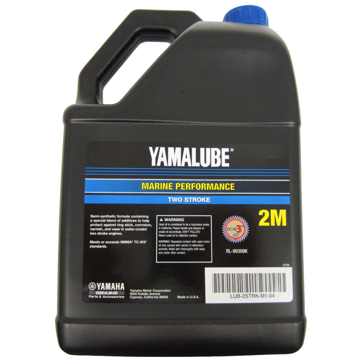 Yamaha Outboard Yamalube 2M MARINE 2 STROKE OIL GALLON CASE TCW-3