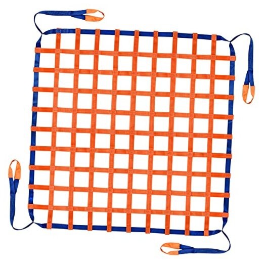 4.92' x 4.92' Cargo Lifting Nets - Flat Polyester Sling Hoisting Net - Max.