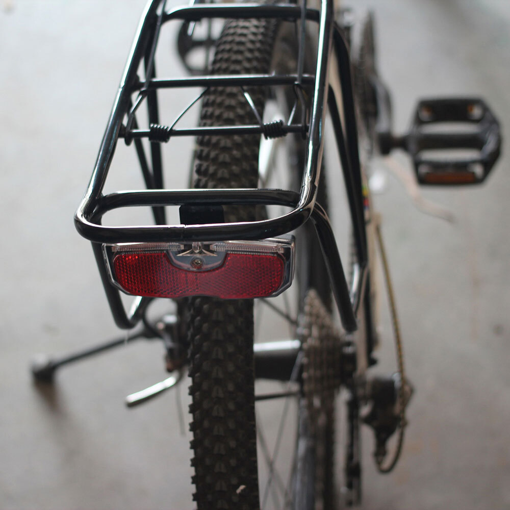 Cycling Bicycle Rear Reflector LED Tail Light Fit For Luggage Rack Acces Bike ++