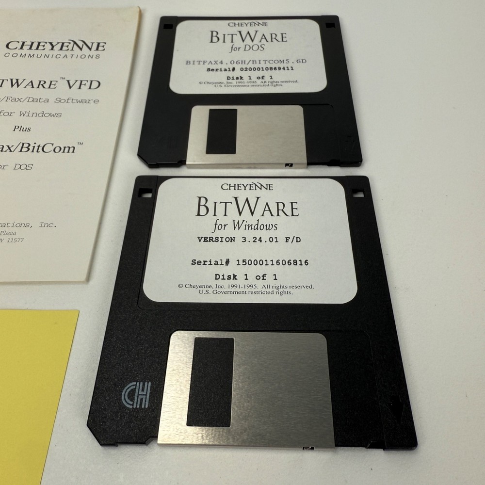 Vintage Cheyenne Communications BitWare Voice Fax Data Software for Windows