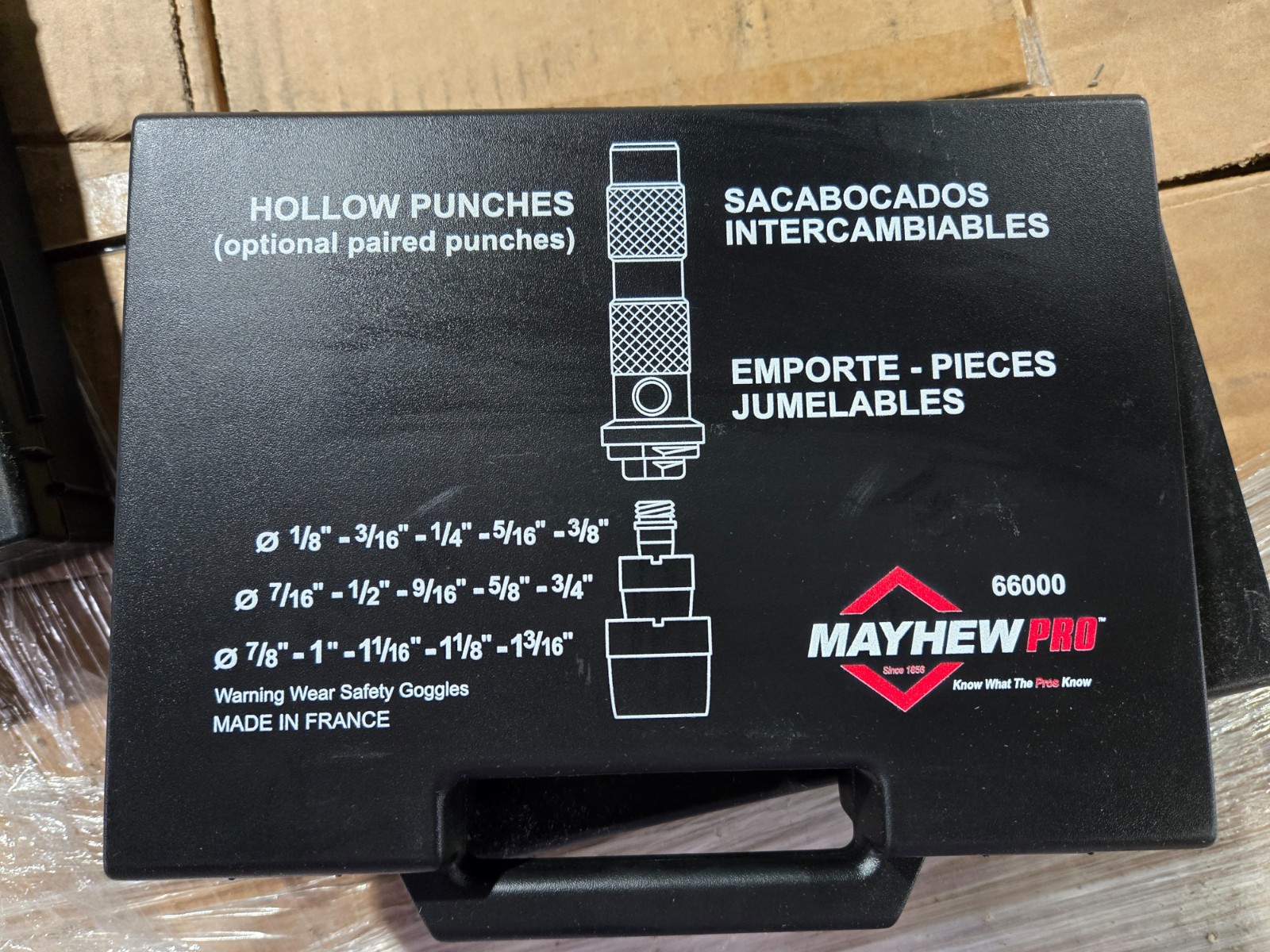 Mayhew Tools 66000 Hollow Punch, 16-Piece Set, Black SAE