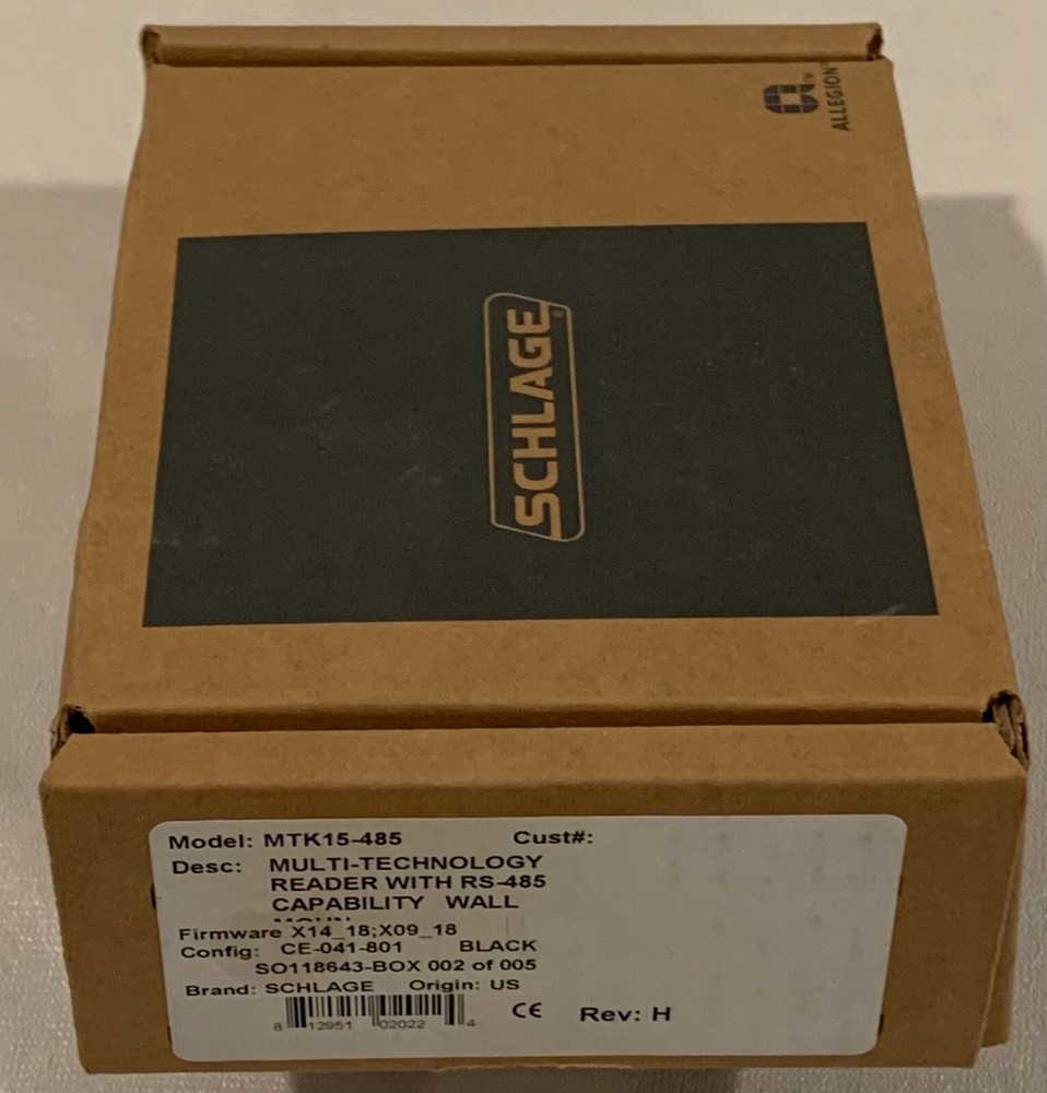 Schlage MTK15-485 Multi-Technology Reader, Black