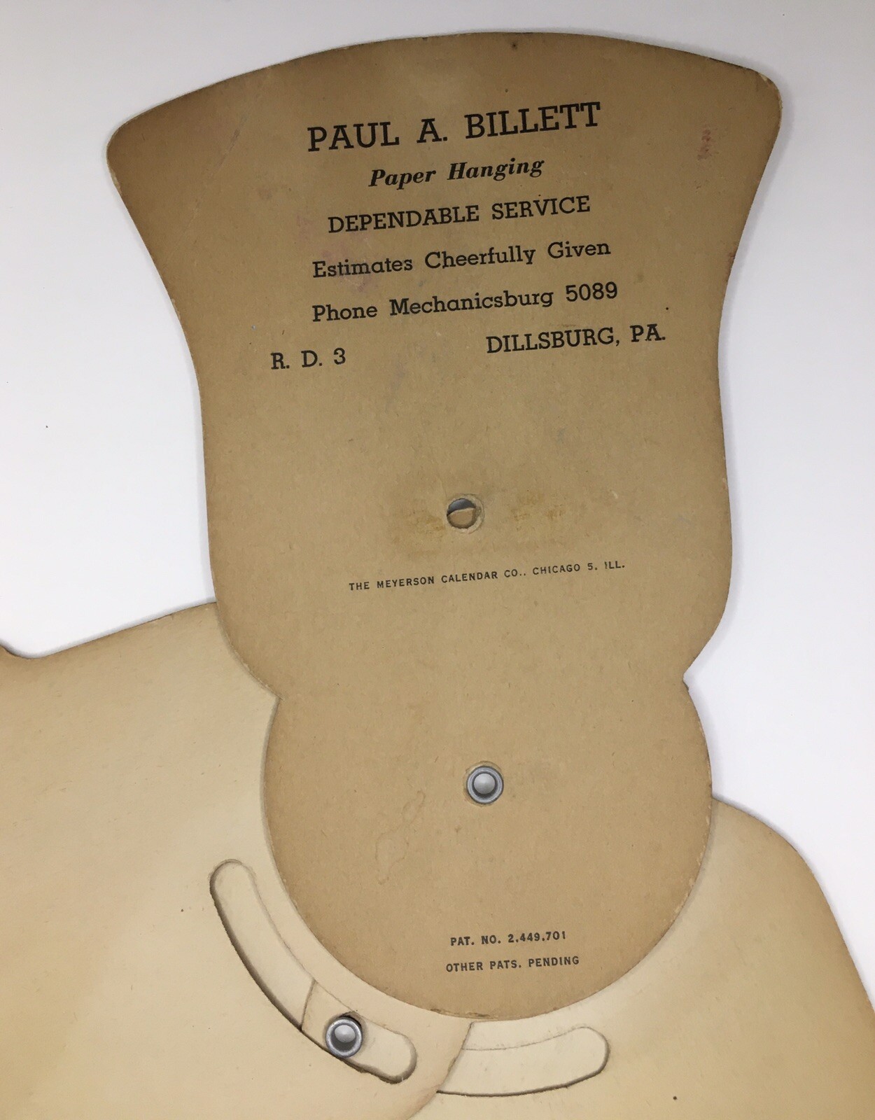 Vintage HAND FAN Dillsburg PA PAUL BILLETT Adorable Little Girl with Baby Chicks