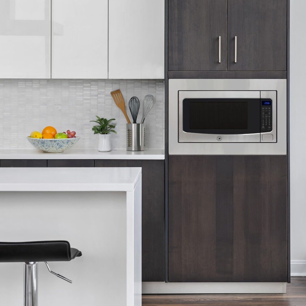 Brama 1.6 Cu. Ft. 1100W Built-In Stainless Microwave w/ Smart Sensor