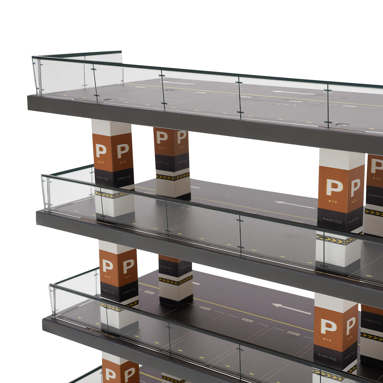 4-Story Diorama 1/64 Car Garage Model Parking Lot Backdrop Display Scene Model