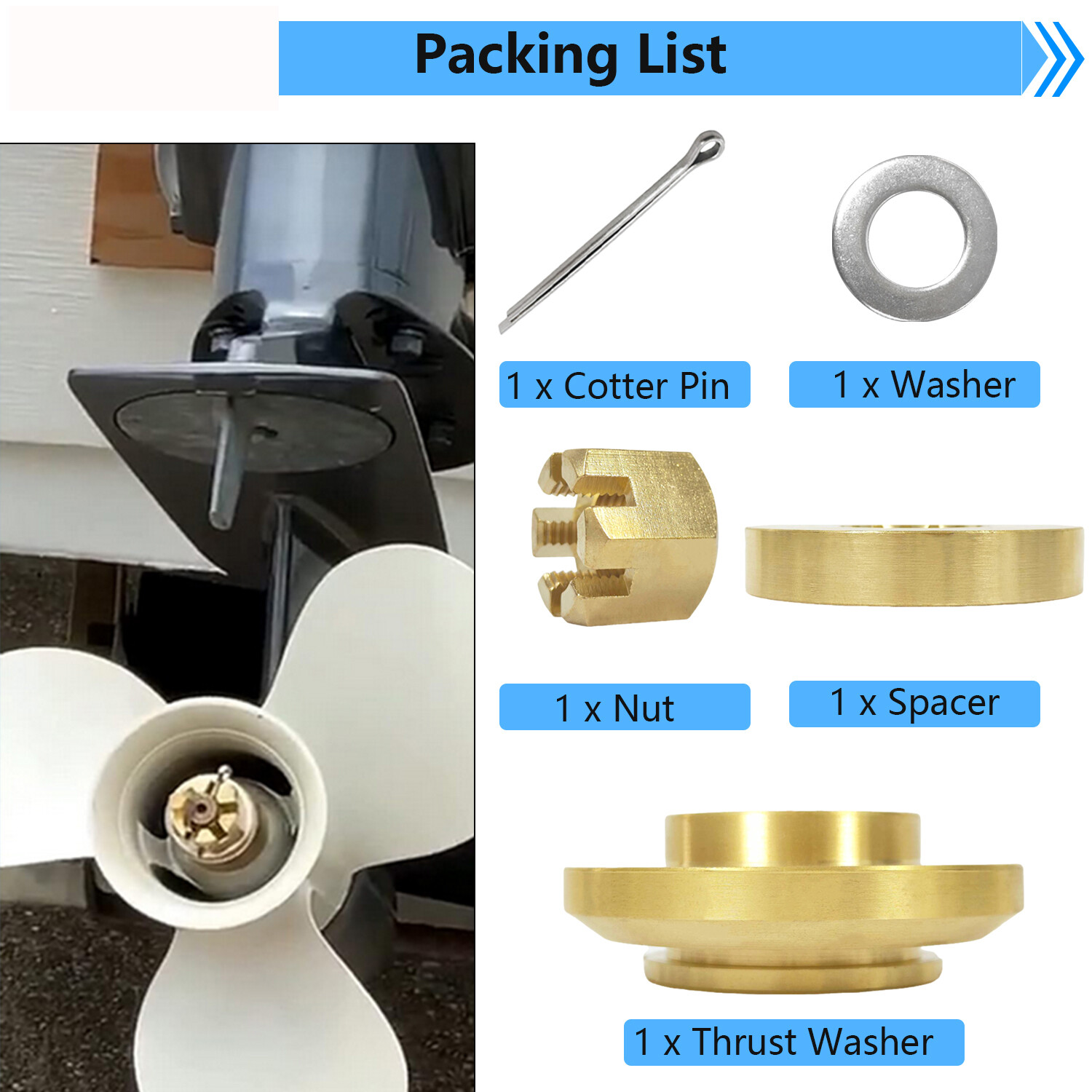 Propeller Installation Hardware Kits for Yamaha Outboard 150-300HP #6E5-45987-01