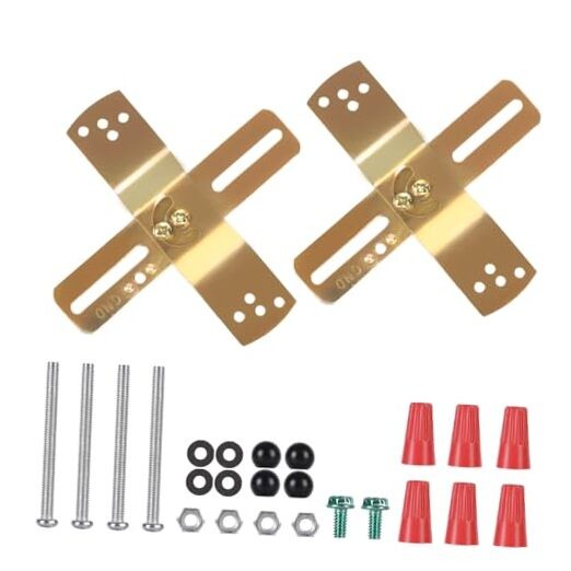 Light Fixture Mounting Brackets, Adjustable Mounting Plates for 4" J-Box,