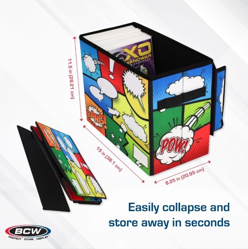 BCW Stackable/ Collapsible Comic Book Foldaway for Silver and Modern Age - Pow