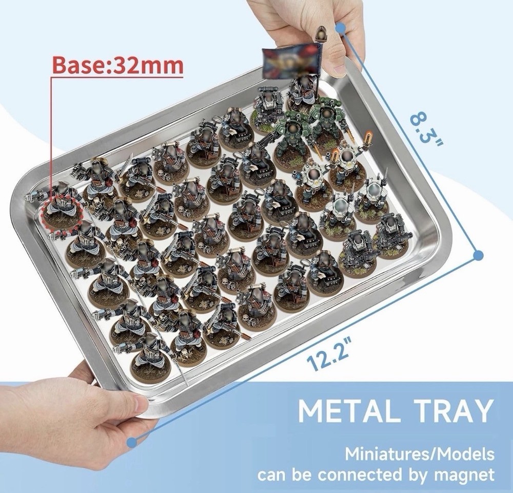WELIDAY Miniatures Storage Case Aluminum Frame 5 Tray Medium