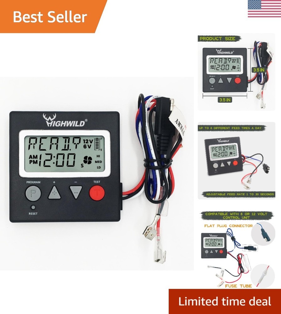 6V/12V Universal Game Feeder Digital Timer - Efficient Deer Feeding Control
