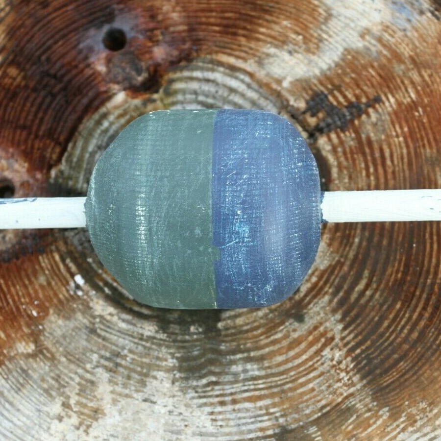 1-Weathered look, net marker,commercial fishing float decor,beach decor WF-1