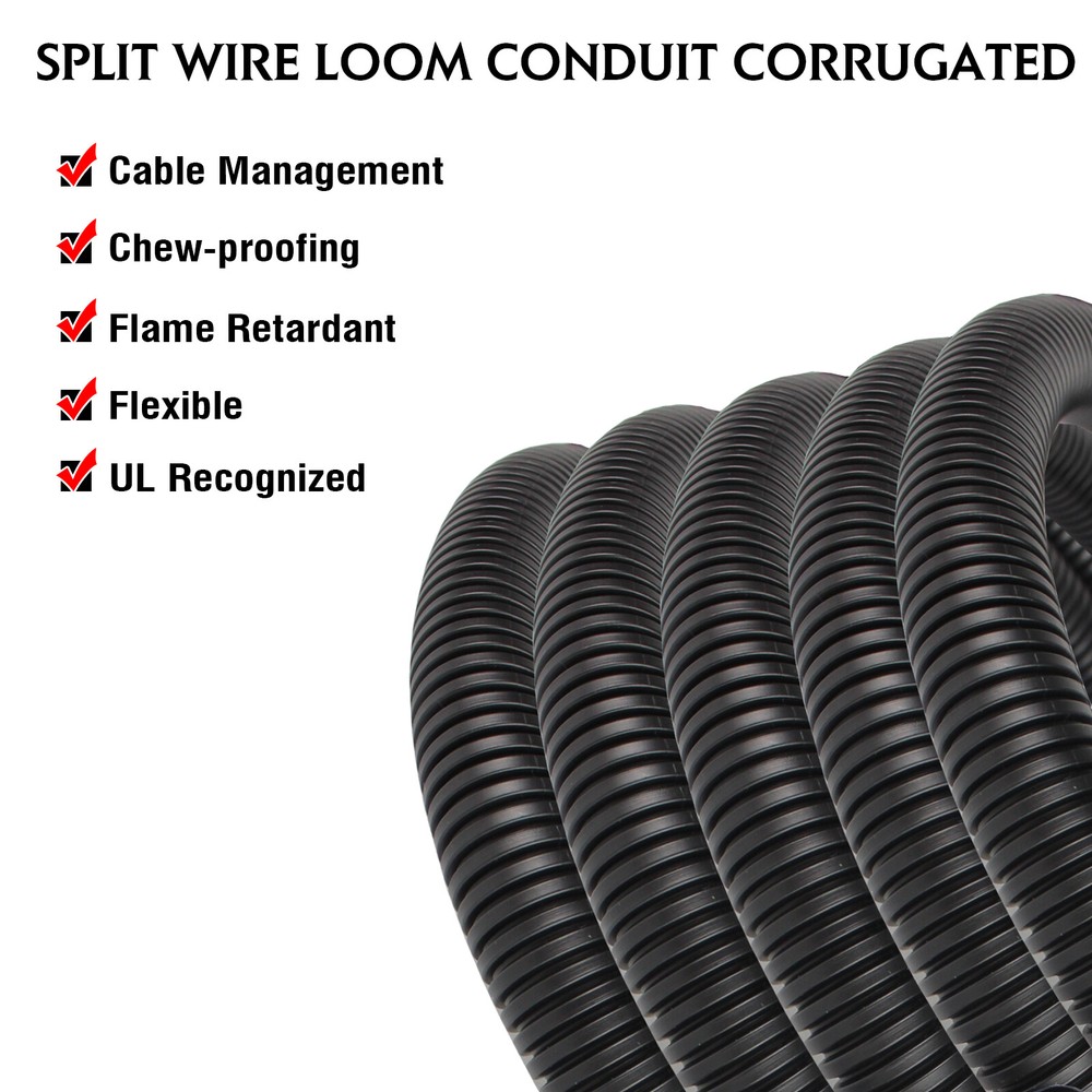 Split Wire Loom Tubing Cords Harness Protector Organization, Keep Cables Neat