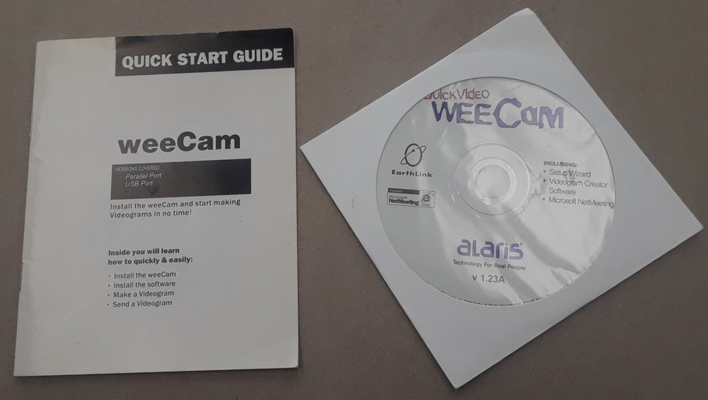 Quick Video WeeCam CD Software Alaris v 1.23A NIP & Quick Start Guide