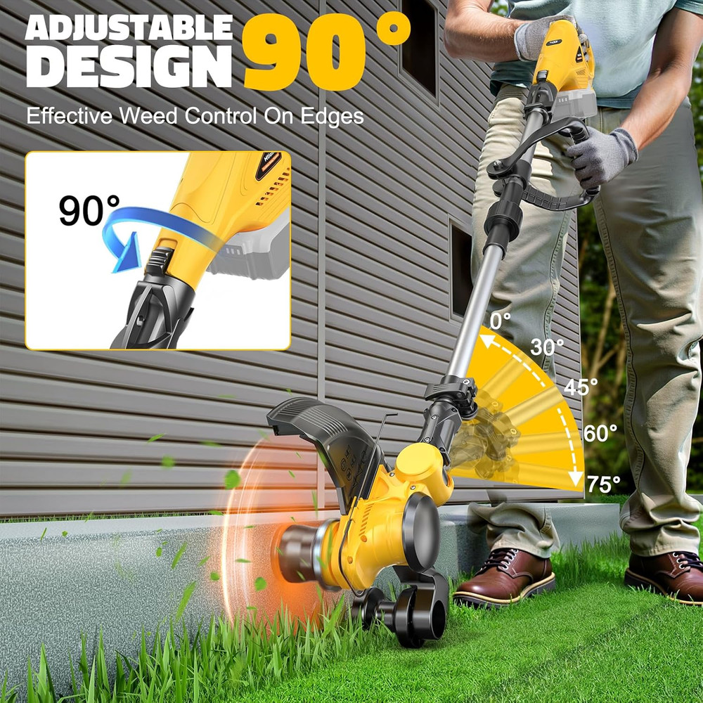 Cordless String Trimmer Compatible with Dewalt 20V (Tool Only), Weed Eater with