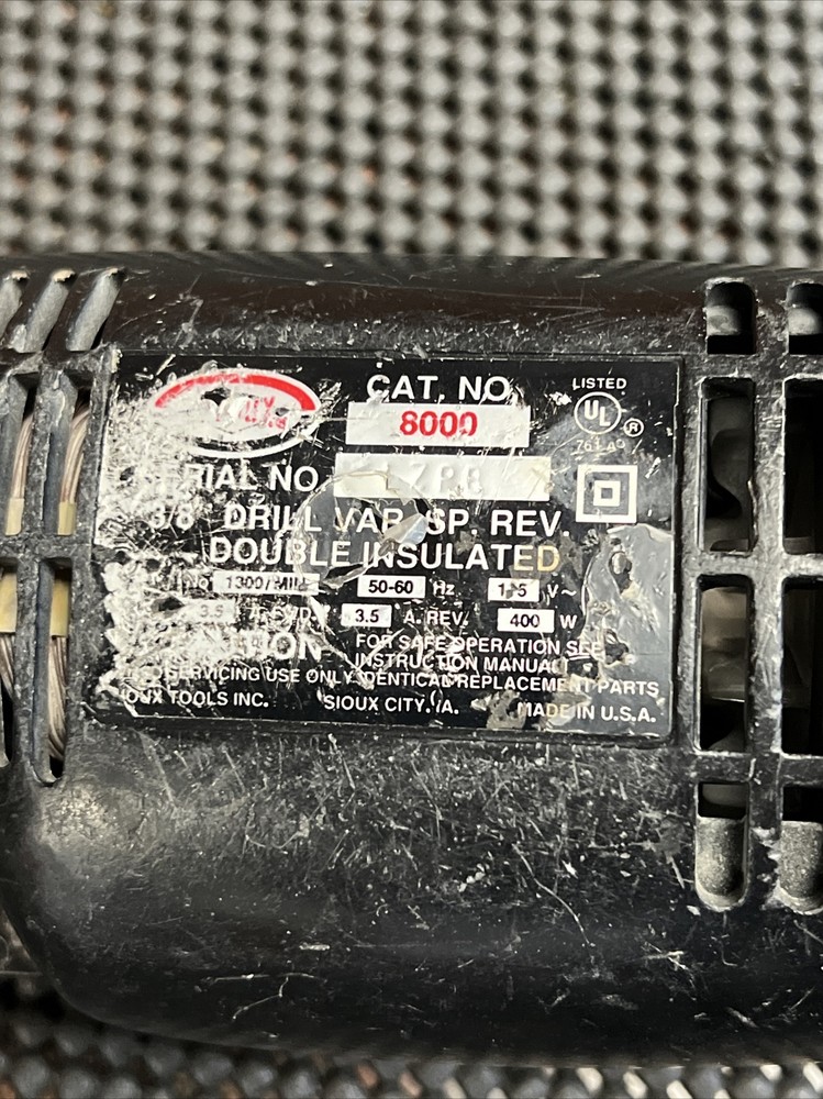 SIOUX 8000 ELECTRIC ANGLE DRILL VARIABLE SPEED b-4