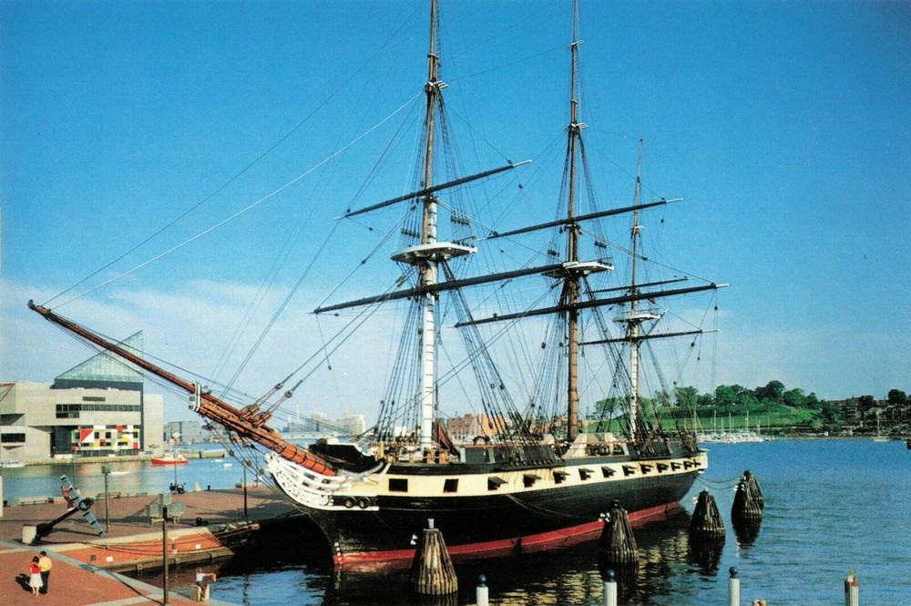 Postcard USS Constellation Baltimore Maryland