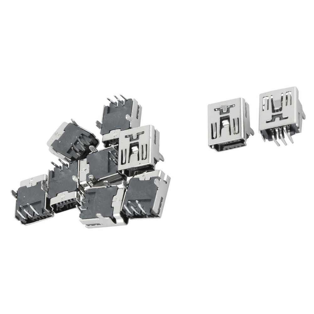 10pcs PC Computer Mini USB 5P Type B Female Jack Connector