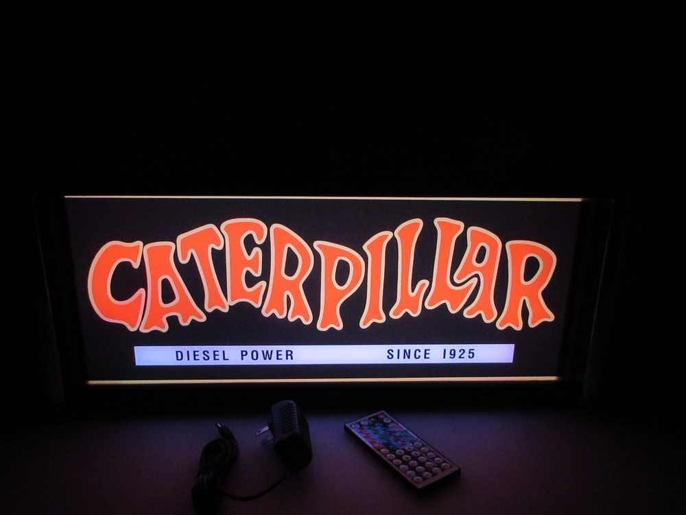 Caterpillar Worm Diesel Pow LED Display lighted sign lightbox Wall hanging Light