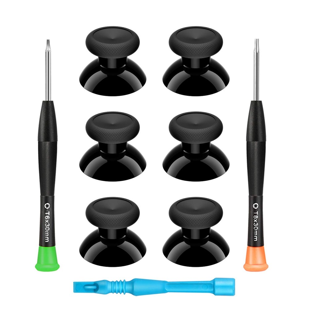 Xbox One Controller Joystick Replacement - 6PCS Original Thumbsticks Black
