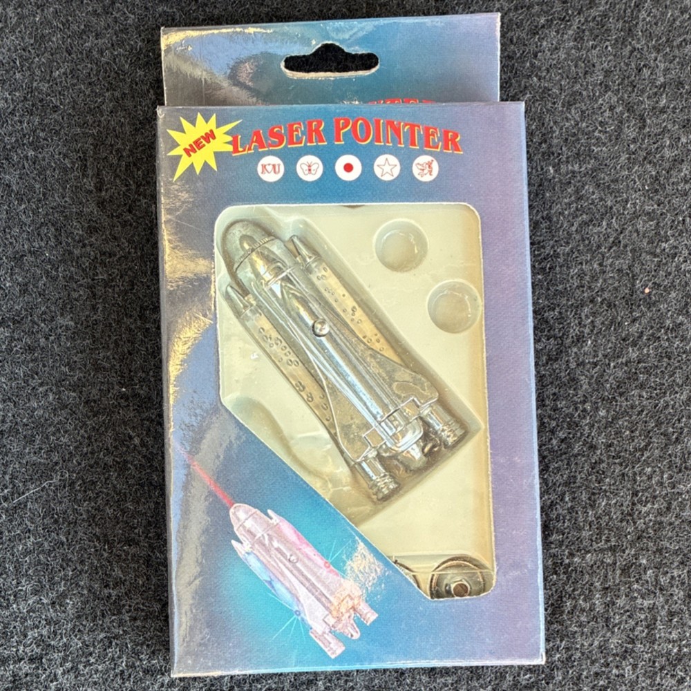Red Laser Pointer Key Chain with Pattern Adapters, Flashlight, Class 1